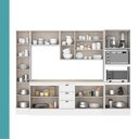 Ver imagem 5 de Cozinha Completa Milla Unique Plus 14 Portas 3 Gavetas MDF 310cm Branco Móveis Carraro