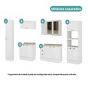 Ver imagem 3 de Cozinha Completa Milla Unique Plus 14 Portas 3 Gavetas MDF 310cm Branco Móveis Carraro