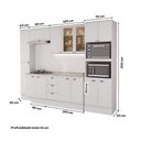 Ver imagem 4 de Cozinha Completa Milla Unique Plus 14 Portas 3 Gavetas MDF 310cm Branco Móveis Carraro