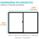 Ver imagem 5 de Vitro 02 Folhas 1,00x1,20 sem Bandeira / sem Grade Preto Linha Super Economica