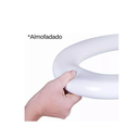 Ver imagem 2 de Assento Sanitário Almofadado Bege Prime Oval Banheiro - Herc