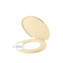 Assento Sanitário Almofadado Bege Prime Oval Banheiro - Herc - 4