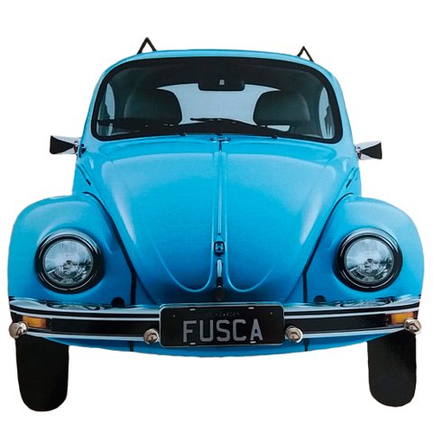 Porta Chaves de Parede Retrô Decorativo - Fusca Azul