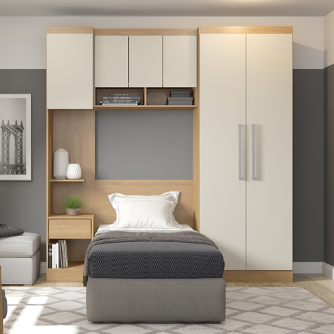 Quarto Modulado Selene 4 Peças Solteiro