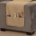 Ver imagem 3 de Capa Protetora de Sofá King 4 Lugares Impermeável Dupla Face:cáqui e Palha