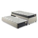 Ver imagem 1 de Bicama Box Viúva 126x208 Linho Bege com Dois Colchões Adapto Molas Ensacadas Ecoflex