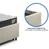 Bicama Box Viúva 126x208 Linho Bege com Dois Colchões Adapto Molas Ensacadas Ecoflex - 7