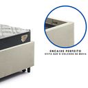 Ver imagem 7 de Bicama Box Viúva 126x208 Linho Bege com Dois Colchões Adapto Molas Ensacadas Ecoflex