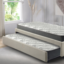 Ver imagem 3 de Bicama Box Viúva 126x208 Linho Bege com Dois Colchões Adapto Molas Ensacadas Ecoflex