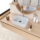 Ver imagem 5 de Cuba Pia para Banheiro Retangular 38cm Dalila C08 Branco Granit - Mpozenato