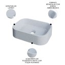 Ver imagem 3 de Cuba Pia para Banheiro Retangular 38cm Dalila C08 Branco Granit - Mpozenato