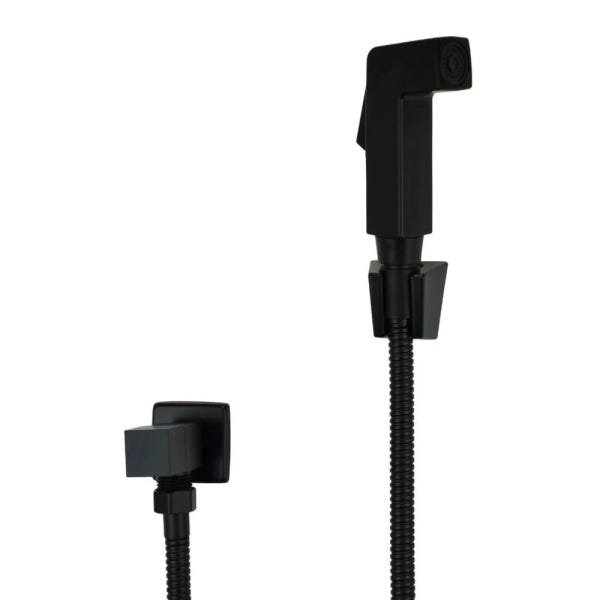 Ducha Higiênica Completa Quadrado Preto Fosco Black Matte - 1