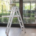 Ver imagem 5 de Escada de Aluminio Tesoura 8 Degraus Multifuncional 2,22m Garden Life Cor Cinza