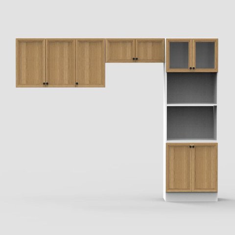 Armário Cozinha Completo Ditália Berlim 3 Pçs Cv/Br B22