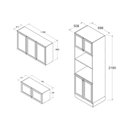 Ver imagem 3 de Armário Cozinha Completo Ditália Berlim 3 Pçs Cv/Br B22