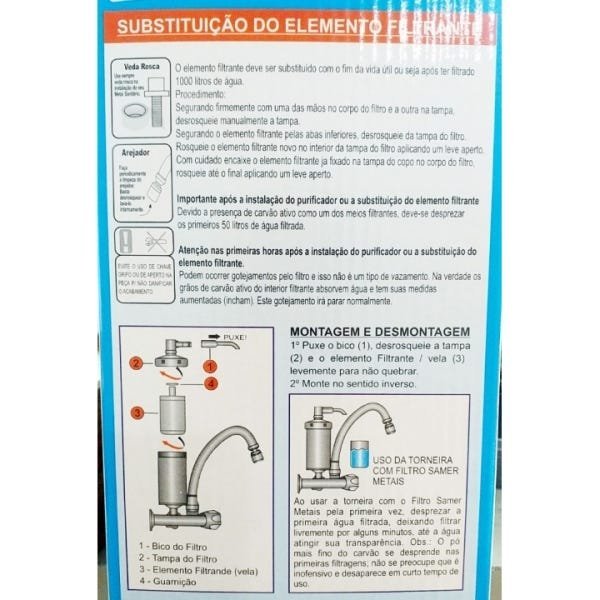 Torneira Gourmet Cone Filtro BM 1/4V Cozinha Luxo Parede Metal Inox - 3