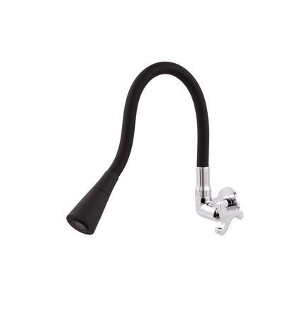 Torneira Gourmet Cozinha Parede Flexível Preta 2 Jatos C29 - 1