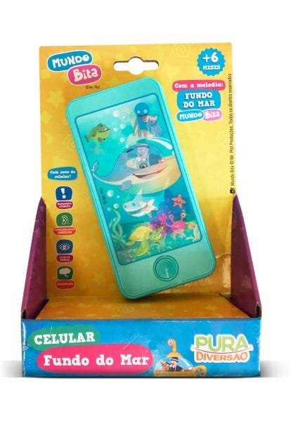 Brinquedo smartphone infantil Fundo do Mar Mundo Bita - 1