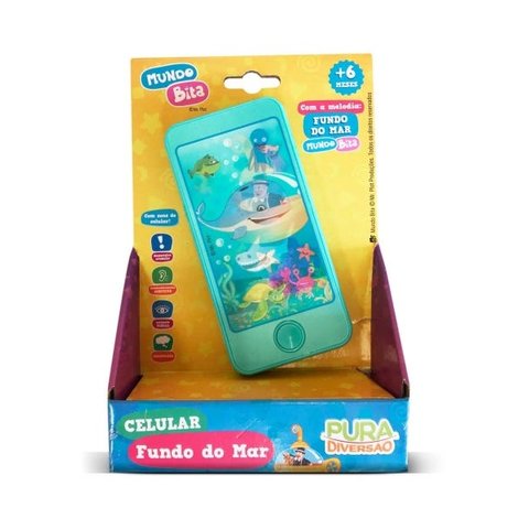 Brinquedo smartphone infantil Fundo do Mar Mundo Bita