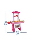 Ver imagem 4 de Cozinha Infantil Menina Completa Fogão Forno Pia sai aguá Com 43 Acessórios