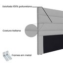 Ver imagem 3 de Cabeceira Queen 1,60m La Italiana Linho Rústico - Pallazio - Cinza Claro