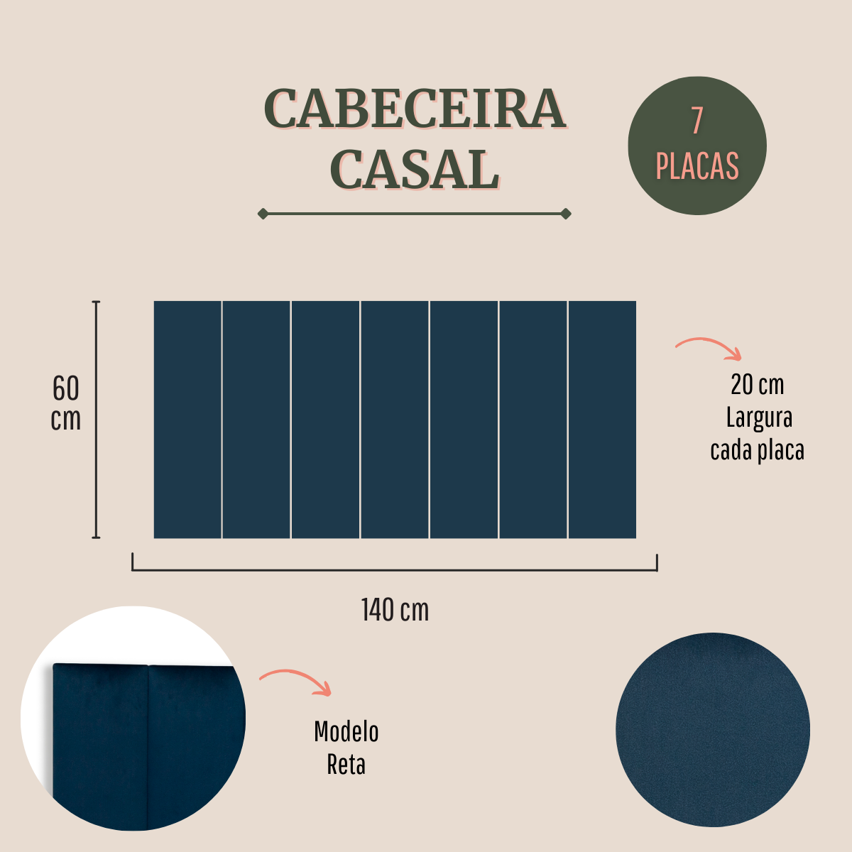 Cabeceira Casal Modulada Reta Cama Box - 2