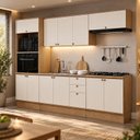 Ver imagem 1 de Cozinha Modulada Completa Provence Modelo Americana 12 Portas Cinamomo/Off White