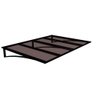 Toldo Fixo em Policarbonato Alveolar Bronze - 2,00m X 1,00m - Estrutura Preta - 1