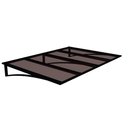 Ver imagem 1 de Toldo Fixo em Policarbonato Alveolar Bronze - 2,00m X 1,00m - Estrutura Preta