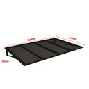 Ver imagem 3 de Toldo Fixo em Policarbonato Alveolar Bronze - 2,00m X 1,00m - Estrutura Preta