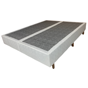 Base Box Queen Somier Branca 158x198x25 + Pés