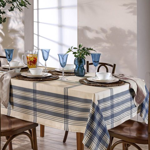 Toalha de Mesa Retangular 6 Lugares 1,40mx2,10m Dohler Clean Estampa:luna D