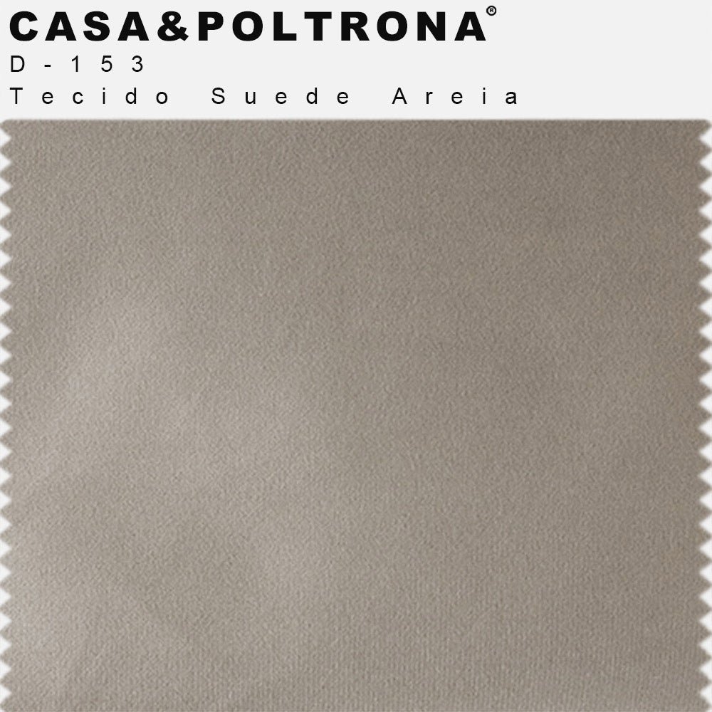 Kit 2 Poltronas Decorativas Milena Base Madeira Suede Areia - Casaepoltrona - 5