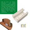 Kit Porta Madeira 1,00x2,10m Primer + Trilho Correr 2,00m Branco + Brinde - 9