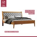 Ver imagem 5 de Cama Casal Vivare 140cm Amêndoa Mel/tecido Welutop Josandro:amêndoa Mel