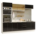 Ver imagem 2 de Armário de Cozinha Completa 270 Cm Branco/preto Lux Madesa 06