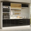 Ver imagem 1 de Armário de Cozinha Completa 270 Cm Branco/preto Lux Madesa 06