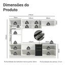 Ver imagem 3 de Armário de Cozinha Completa 270 Cm Branco/preto Lux Madesa 06