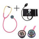 Ver imagem 1 de Kit Esfigmomanômetro Pamed + Estetoscópio Eternity Luxo BIC Cor:Rosa Chiclete Rainbow