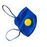 Mascara Pff2 C/ Valvula Proteção Respiratória Azul 75 Peças Elastico De Cabeça - 2