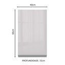 Ver imagem 2 de Armário Aéreo Madesa Acordes 100% MDF 40 cm 1 Porta Branco Brilho Cor:Branco