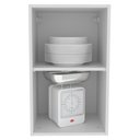 Ver imagem 3 de Armário Aéreo Madesa Acordes 100% MDF 40 cm 1 Porta Branco Brilho Cor:Branco