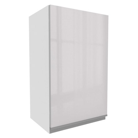 Armário Aéreo Madesa Acordes 100% MDF 40 cm 1 Porta Branco Brilho Cor:Branco