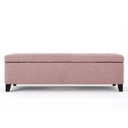 Ver imagem 2 de Recamier Bau Julia 1,20m Suede Rosa Bebe - Inova Decor Inova Decorações