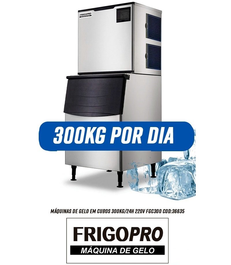 Máquina de Gelo em Cubos 300kg/24h 220v Fgc300 Frigopro - 2