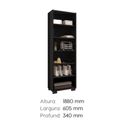 Estante para Livros 5 Prateleiras 188cmx60,5cm Office  - 6