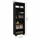 Ver imagem 4 de Estante para Livros 5 Prateleiras Office 180CMX60,5cm Preto Black Tx