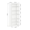 Ver imagem 6 de Estante para Livros 5 Prateleiras Office 180CMX60,5cm Preto Black Tx
