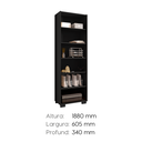 Ver imagem 6 de Estante de Livros 60,5cmx188cm 5 Prateleiras Office