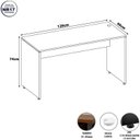 Ver imagem 3 de Mesa Escrivaninha Retangular X Escritório Pé Painel com Passa Cabos 120cm Executive Cinza